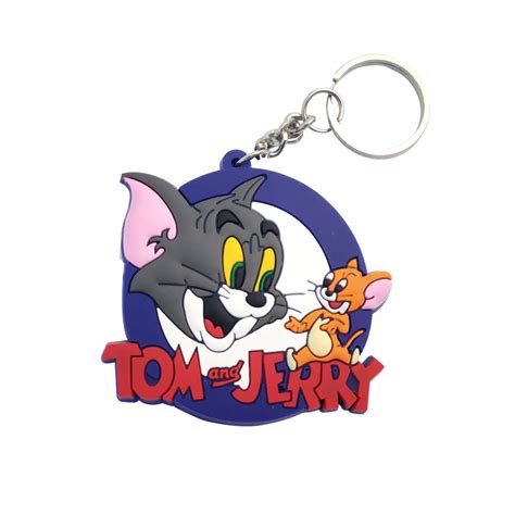 Mobifactory Tom & Jerry Cartoon Character Premium Rubber Keychain ...