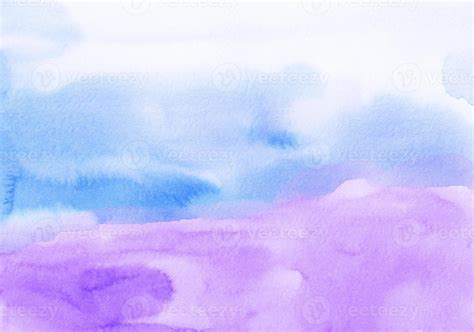 Watercolor light blue and purple background. Soft backdrop, hand ...