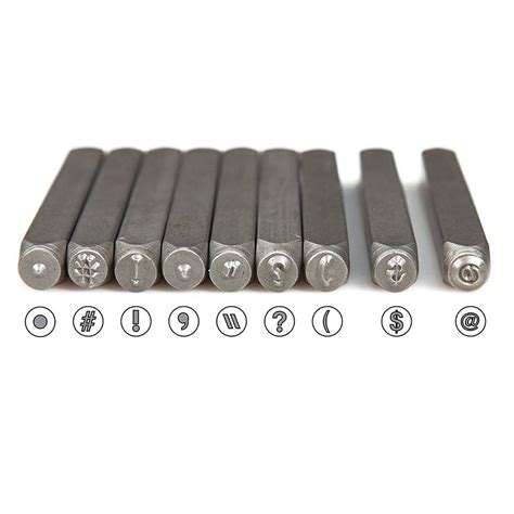 myaddiction 9 Pieces 4mm 5/32 Inch Punctuation Punch Hardened Carbon ...