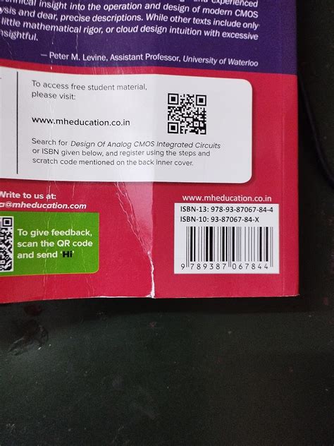 Design of Analog CMOS Integrated Circuits | 2nd Edition : Behzad Razavi ...