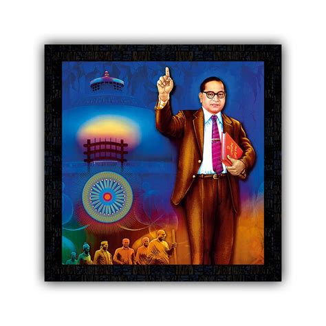PnF Framed Poster of Dr. B. R. Ambedkar-19830(13x13inch,Multicolour ...