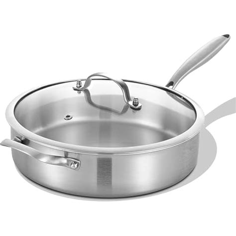 LOLYKITCH 5 Quarts Tri-Ply Stainless Steel Sauté India | Ubuy
