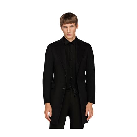 Men's Black Wool Coat - Winter Outfits For Men