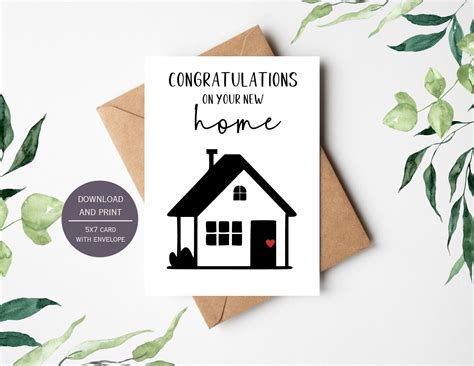 Free printable new home congratulations greeting cards, Download Free ...
