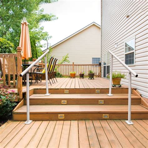 Buy VEVOR Handrail Outdoor Stairs, 3ft, 34 Inch Outdoor Handrail ...