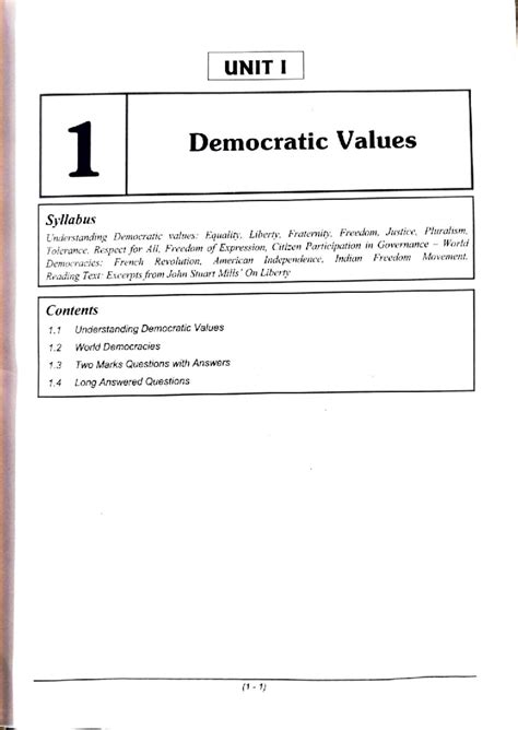 Democratic Values and Governance: A Comprehensive Overview (HVE 101 ...