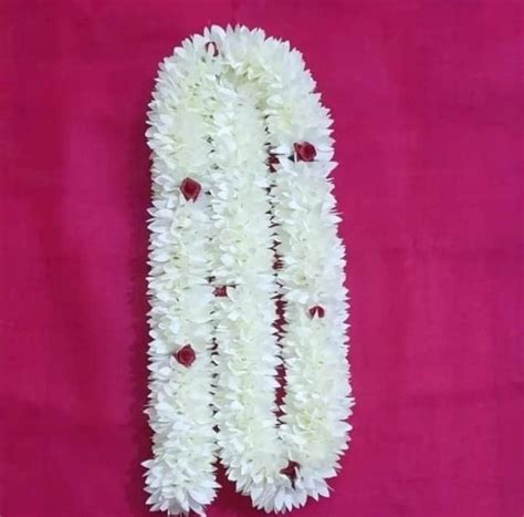 Buy Dreams@Bharatanatyam Artificial Fabric White Jasmine Flower for Red ...