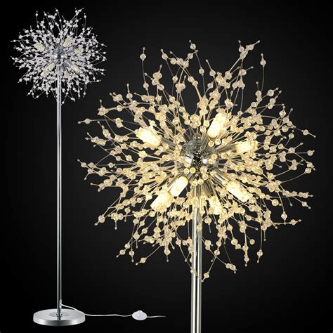 Airposta Crystal Floor Lamp for Bedroom, Floor Lamp for Living Room ...