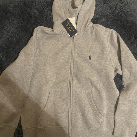 brand new grey polo sweater - Depop