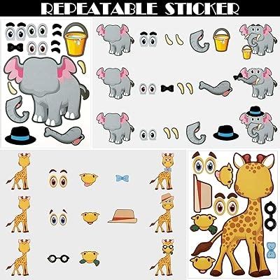 Zonon 48pcs Animal Stickers, Make Your Own Safari India | Ubuy