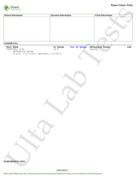 Cortisol AM Test | Ulta Lab Tests
