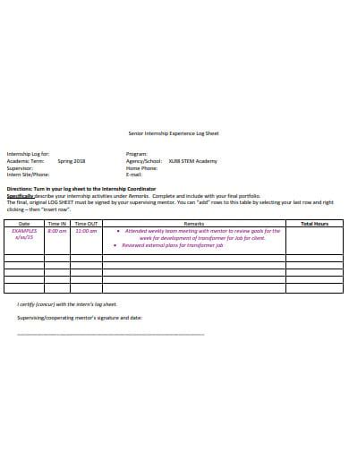 Image result for Internship Log Sheet for Full Stack Developer