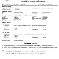 Chhatrapati Shahu Ji Maharaj University [Csjm] — Degree Not Received