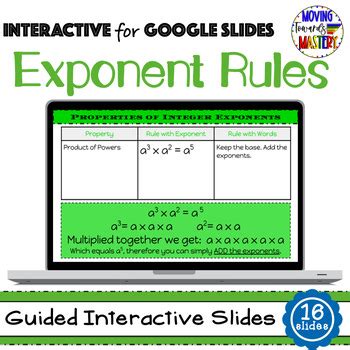 Image result for Integer Exponent Rules PDF