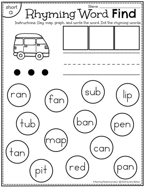 Rhyming Words Worksheet For Find Rhyming Words | Worksheet