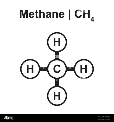 Molecular Model of Methane (CH4) Molecule. Vector Illustration Stock ...