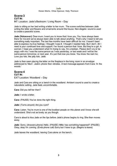 Image result for Short Film Script Sample