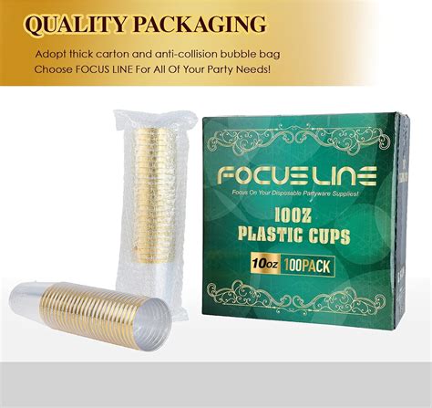 FOCUSLINE 10 oz Gold Plastic Cups, Disposable Clear India | Ubuy