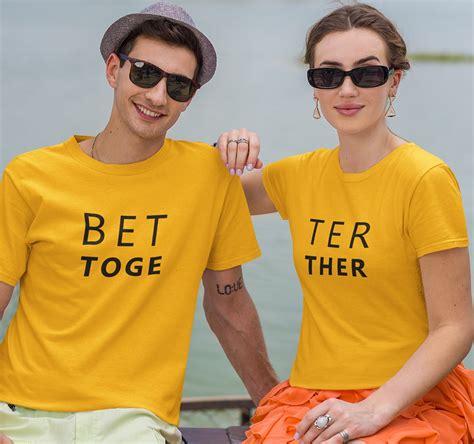 Buy Matching Better Together Couple T Shirts Online India – Punjabi Adda