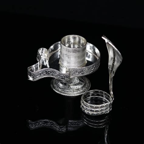 925 sterling silver handmade Lord shiva-Linga Stand, silver utensils ...