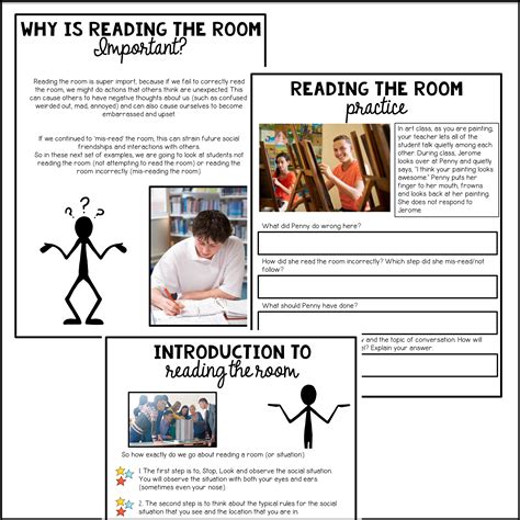 Read the room social skills activities for social and situational ...