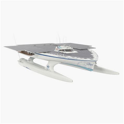 Electric Yacht PlanetSolar Rigged for Maya 3D | 3D Molier International