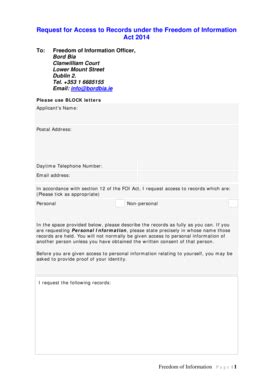 Fillable Online FOI Application Form.pdf - Bord Bia Fax Email Print ...