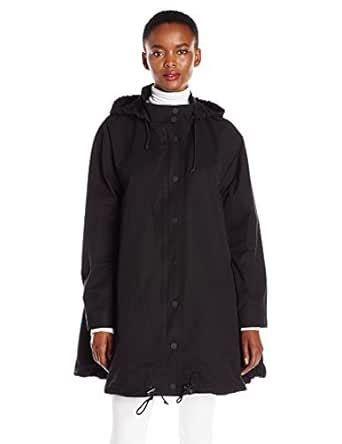 Buy KENDALL + KYLIE Women's Oversize Parka, Black, M at Amazon.in