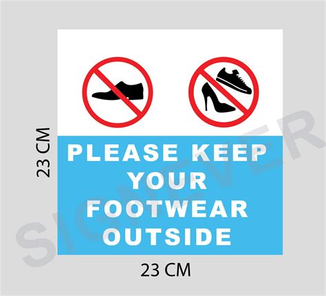 SIGN EVER Please Keep Your Footwear Outside Sign Boards Office Bank ...