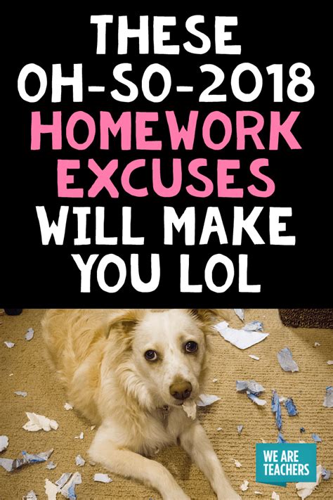 Funniest Homework Excuses Since "The Dog Ate My Homework"