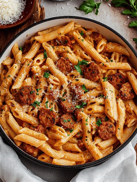 Creamy Cajun Sausage Pasta, Better Than Takeout