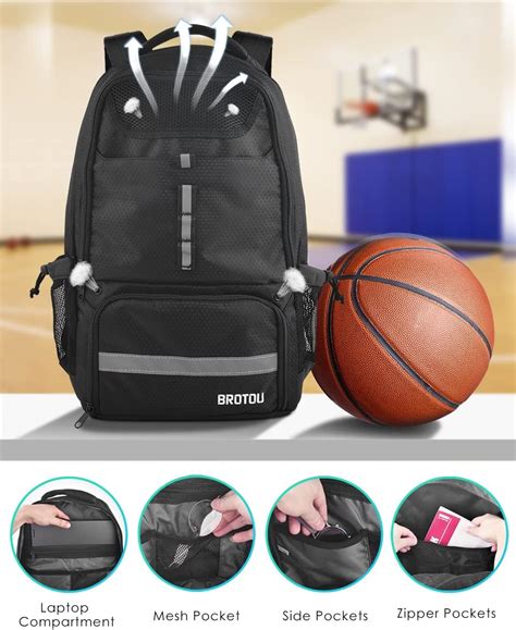 Buy BROTOU Soccer Bag, Basketball Backpack with Ball Compartment for ...