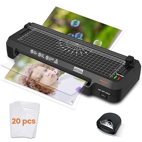 Laminator Machine, Portable A4 Thermal Laminator with Hot and Cold ...