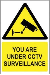 SIGN WORLD INC 20.32 cm SW " YOU ARE UNDER CCTV SURVEILLANCE" Non ...