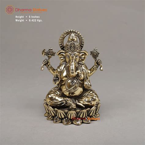 Buy Small Brass Ganesh With Golden Finish | 10%OFF | Order Now ...