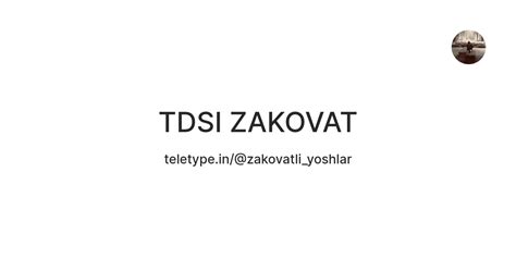 TDSI ZAKOVAT — Teletype