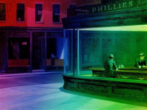 edward hopper artwork painting nighthawks classic art diner, HD Wallpaper | Rare Gallery