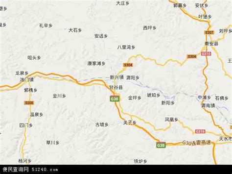 2016甘谷县地形图 所辖地区_地图分享