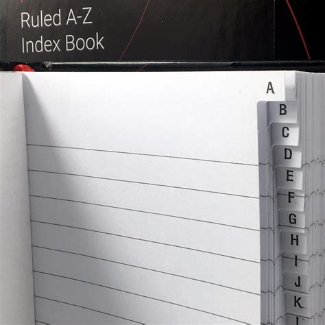 A-Z Indexed Notebook Ruled Lined Hard Cover Address Book 192 Pages School Office | eBay
