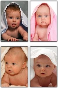 Poster N frame Set of 4 Cute Baby Combo Posters\Smiling Baby Poster ...
