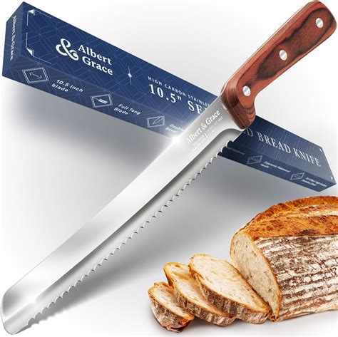 Amazon.com: WICKWILLOW 10 Inch Bread Knife – Serrated German Stainless ...
