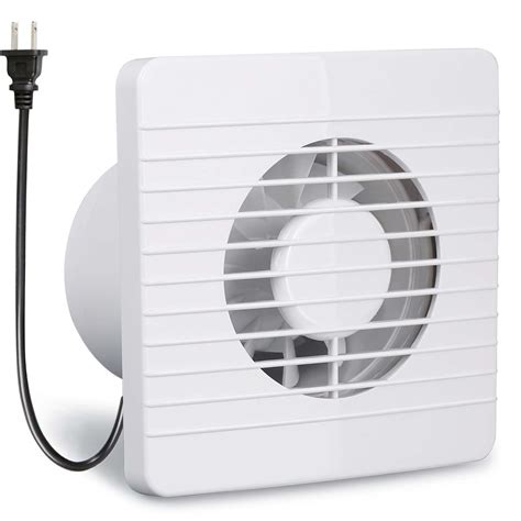 4 Inch Wall-Mounted Exhaust Fan, Bathroom Window Extractor Fan, IPX4 ...