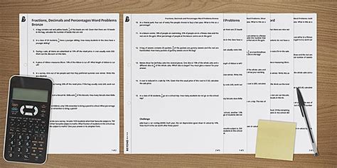 👉 Word Problems: Fractions, Decimals and Percentages | KS3 Maths