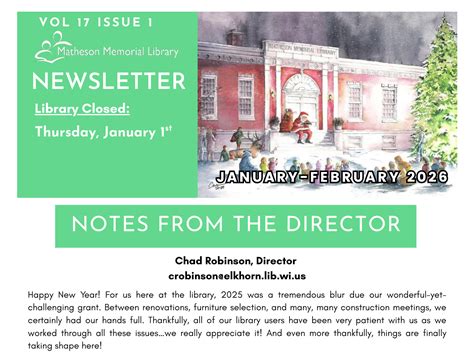 Matheson Memorial Library – 101 N. Wisconsin St., Elkhorn WI