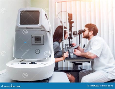 Slit Lamp Examination. Biomicroscopy of the Anterior Eye Segment Stock ...