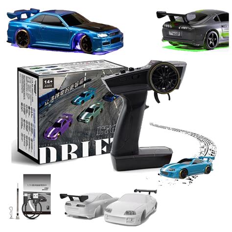 OVNTIKJ Slidey Boys - Tabletop Drift RC Car, 1:76 Scale With Gyro, 2 ...