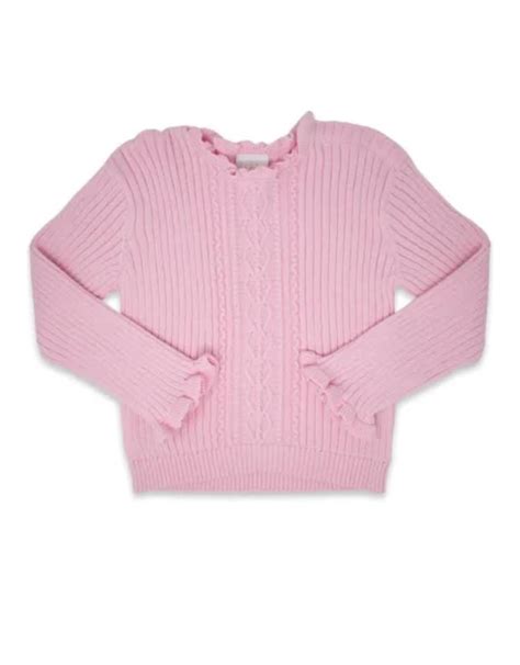 Pink Cable Knit Sweater - Mini Macarons Boutique