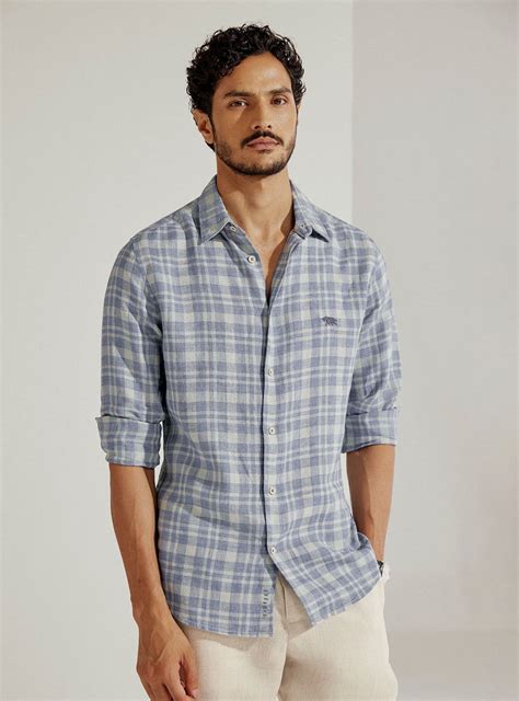 Andamen Haze Check Linen Shirt
