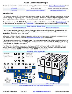Fillable Online Cube Label Sheet Design Fax Email Print - pdfFiller