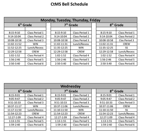 Bell Schedule